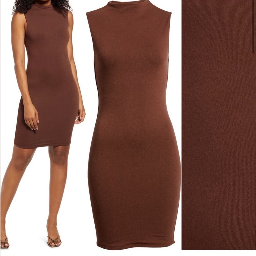 NAKED‎ WARDROBE Tank Bodycon Minidress//Size Medium//Brown